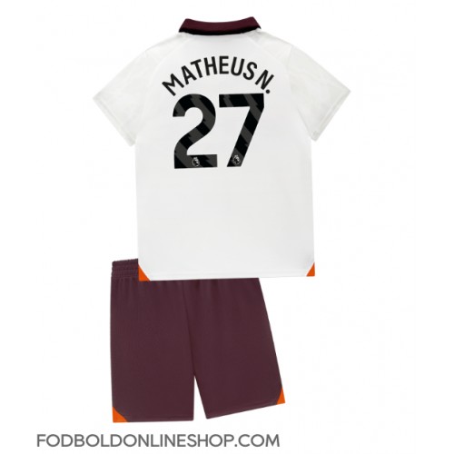 Manchester City Matheus Nunes #27 Udebane Trøje Børn 2023-24 Kortærmet (+ Korte bukser)
